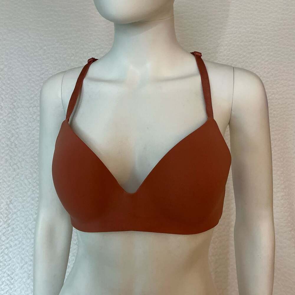 Victoria's Secret Wireless Bra Size 36C Rust Lightly Lined